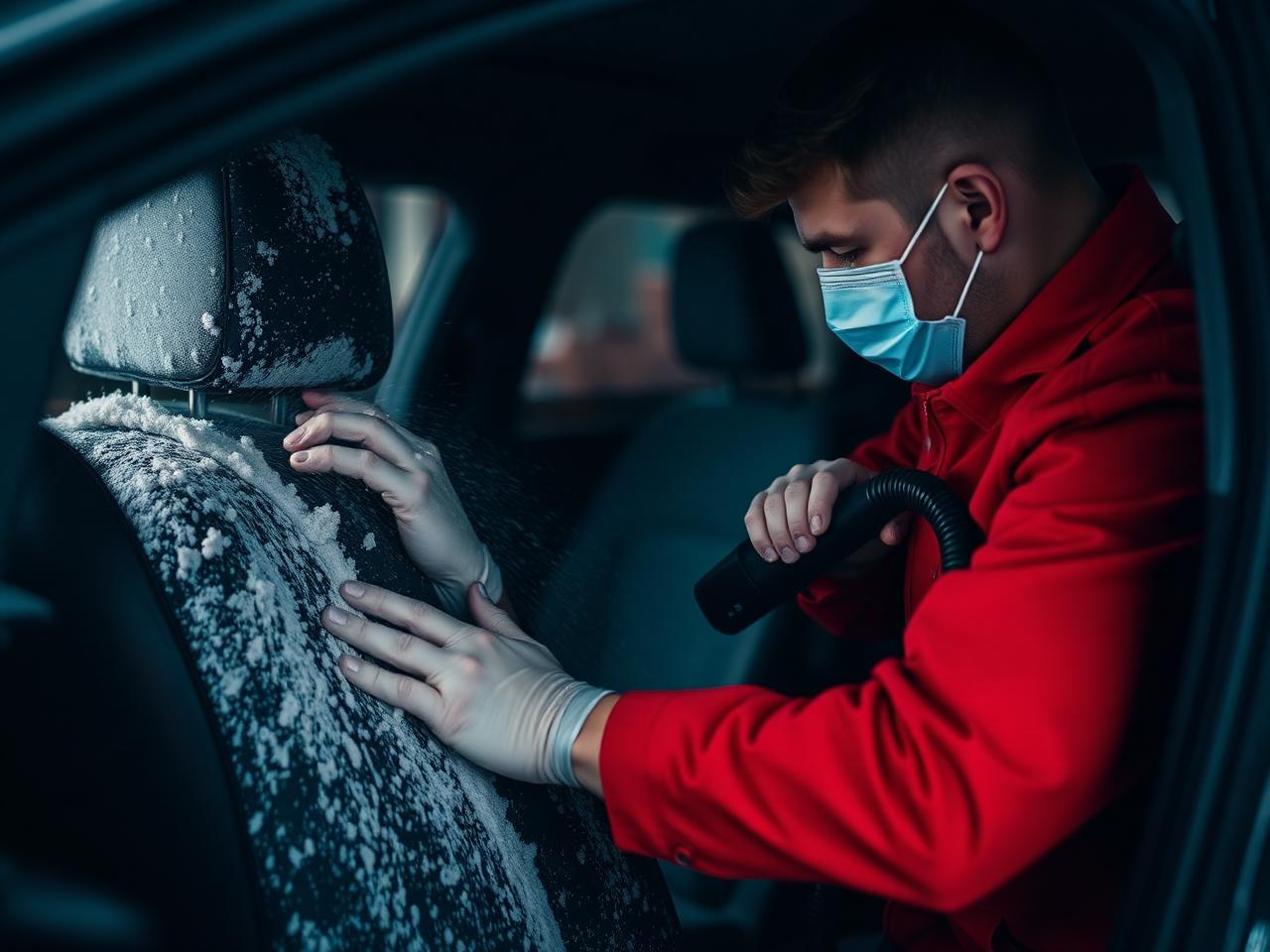 Interior dry cleaning at HR 30 Car Detailing Studio